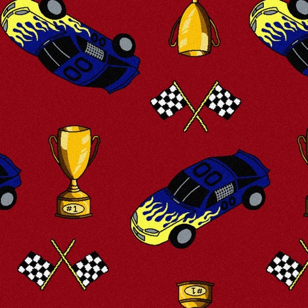 Joy Carpet Start Your Engines ES Red