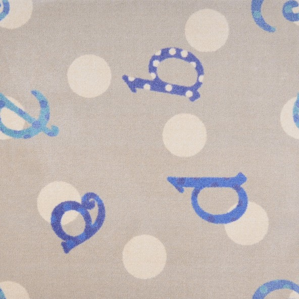 Joy Carpet Polka Dot ABC's ES Blue