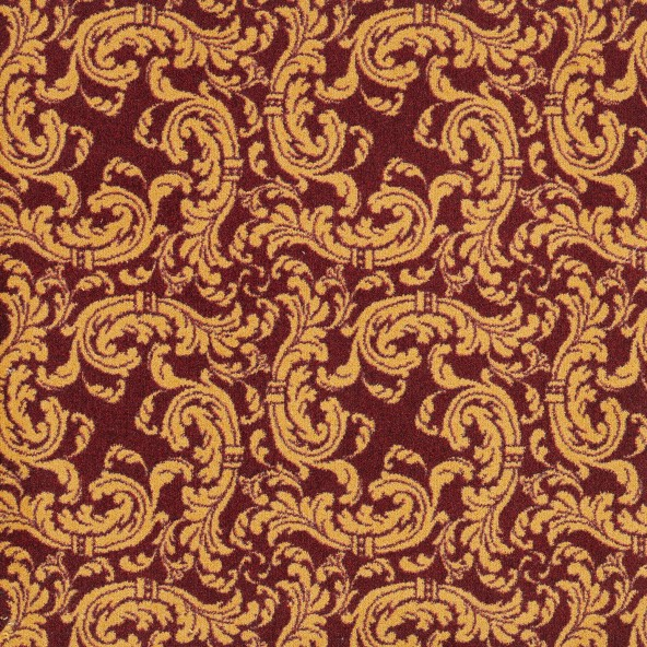 Joy Carpet Scrollwork RR Burgundy