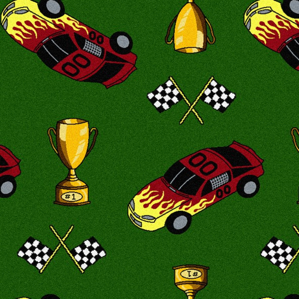 Joy Carpet Start Your Engines RR Green