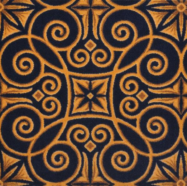 Joy Carpet Antique Scroll RR Navy