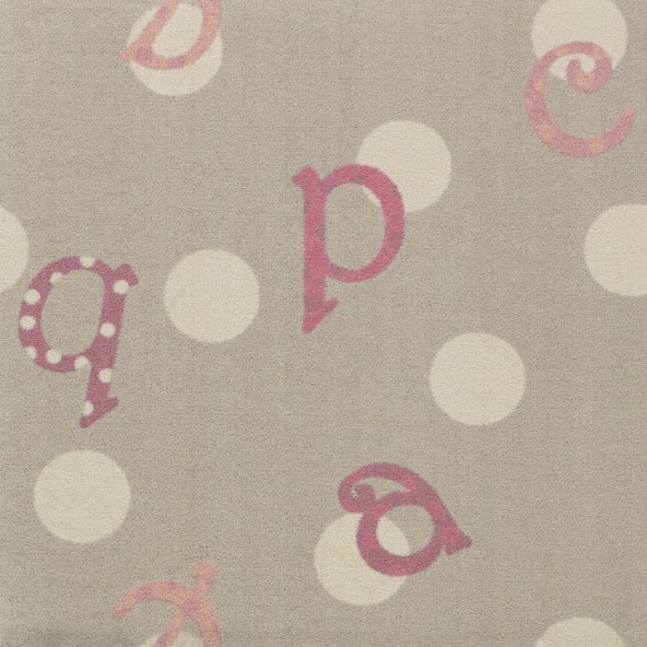 Joy Carpet Polka Dot ABC's RR Pink