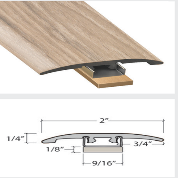 Matrexx Luxury Vinyl Floor Accessories 3 in 1 with Track & Shim (Chantilly Oak) MATREXX FLOOR