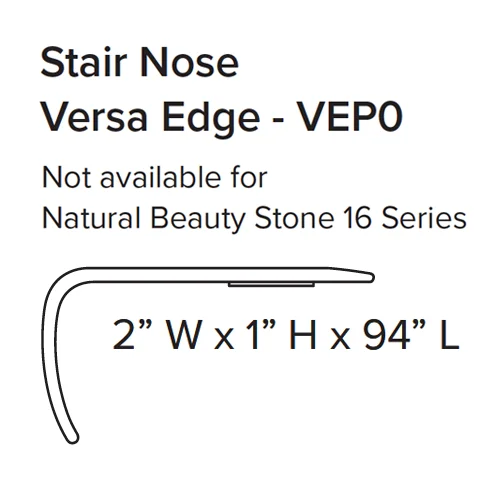 Stanton Decorative Waterproof Flooring Accessories Versa Edge Stair Nose (Ash) STANTON