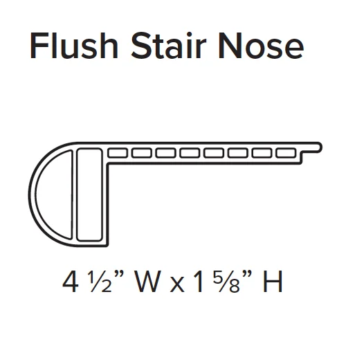 Stanton Decorative Waterproof Flooring Accessories Flush Stair Nose (Frosted Almond) STANTON
