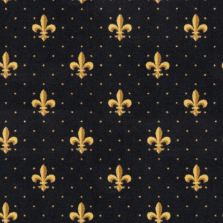Joy Carpet Fleur De Lis RR Black