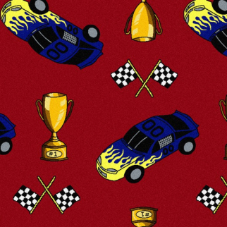 Joy Carpet Start Your Engines ES Red