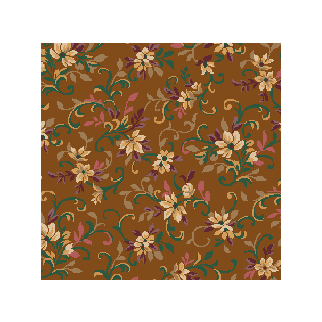 Milliken Carpets Floral Spray Dark Amber