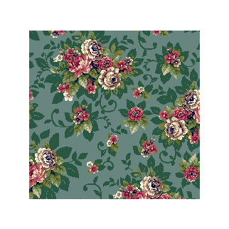 Milliken Carpets Floral Lace Aqua