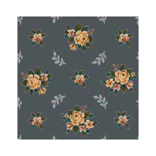 Milliken Carpets Floral Cottage Lapis