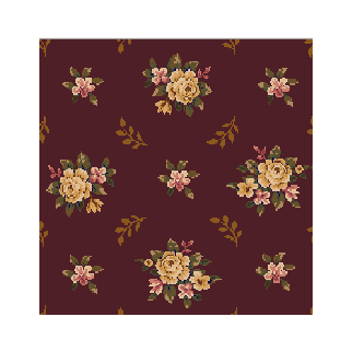 Milliken Carpets Floral Cottage Garnet