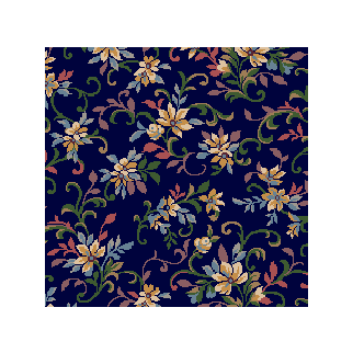 Milliken Carpets Floral Spray Sapphire