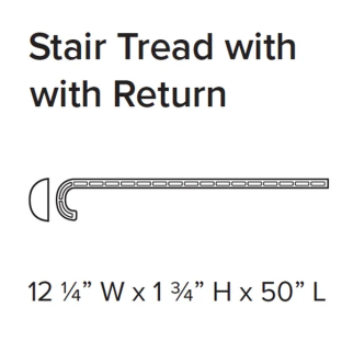 Stanton Decorative Waterproof Flooring Accessories Stair Tread with Return (Sugar Maple) STANTON
