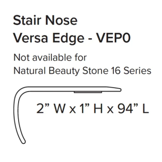 Stanton Decorative Waterproof Flooring Accessories Versa Edge Stair Nose (Ash) STANTON