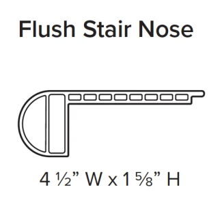 Stanton Decorative Waterproof Flooring Accessories Flush Stair Nose (Frosted Almond) STANTON