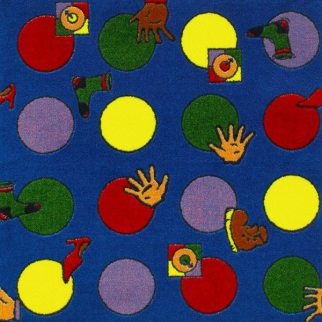 Joy Carpet Hokey Pokey RR Blue Multi